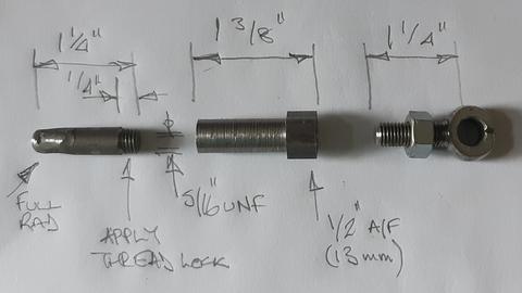 Clutch Slave PUSHROD, Adjustable